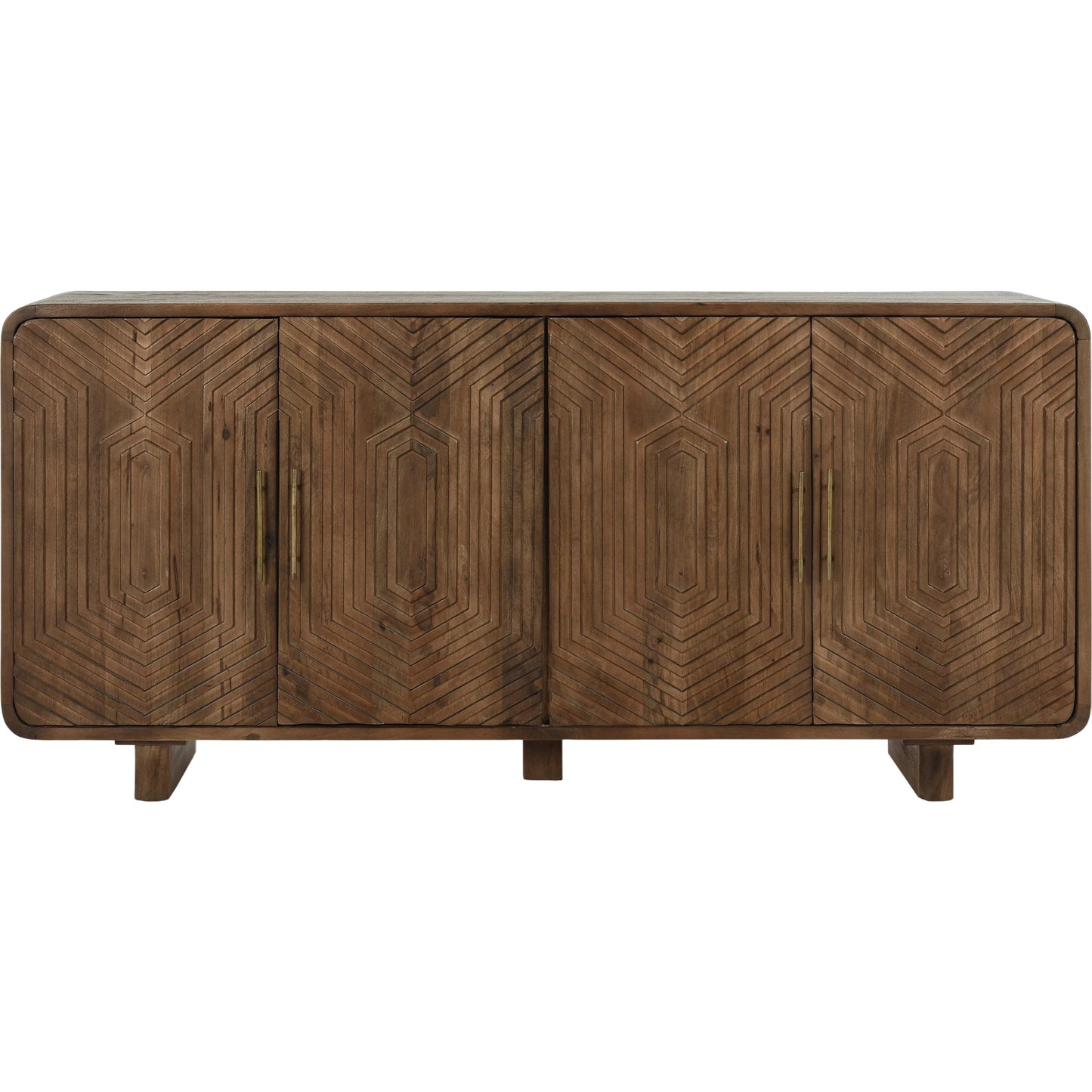 001 SI-2160304 | Primary Silo | Holmes Four Door Mango Wood Sideboard by Classic Home in brown. Made from mango wood in a modern style.