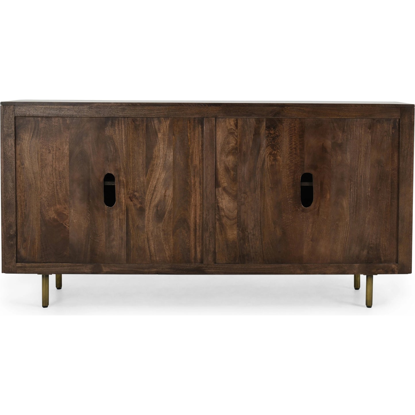 005 SI-2078752 | Additional Silo | Norwood 4 Door Sideboard by Classic Home in brown. Made from mango wood with iron pull handles in a transitional style.