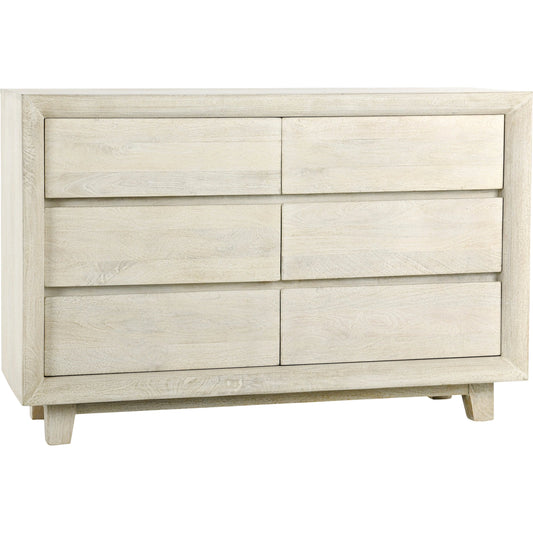 001 SI-2160306 | Primary Silo | Reece Six-Drawer Mango Wood Dresser by Classic Home in sand. Made from mango wood in a modern style.