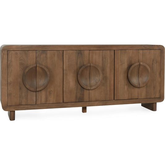 Vally 6-Door Natural Mango Wood Sideboard by Classic Home in natural. Made from mango wood in a transitional style.