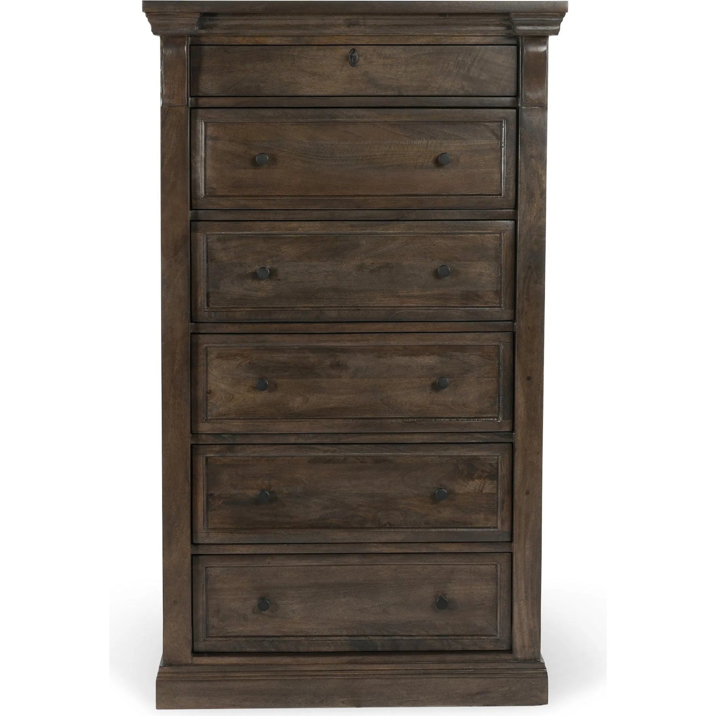 003 SI-2238866 | Additional Silo | Adelaide Six-Drawer Mango Wood Chest Dresser by Classic Home in cocoa brown. Made from mango wood in a traditional style.