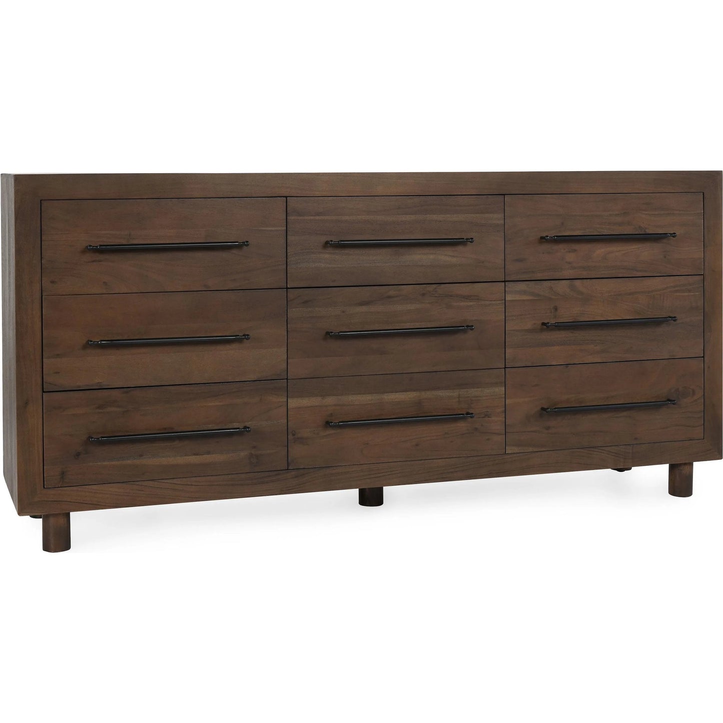 004 SI-2238868 | Additional Silo | Jaxon Nine-Drawer Acacia Wood Dresser by Classic Home in cocoa brown. Made from acacia wood in a traditional style.