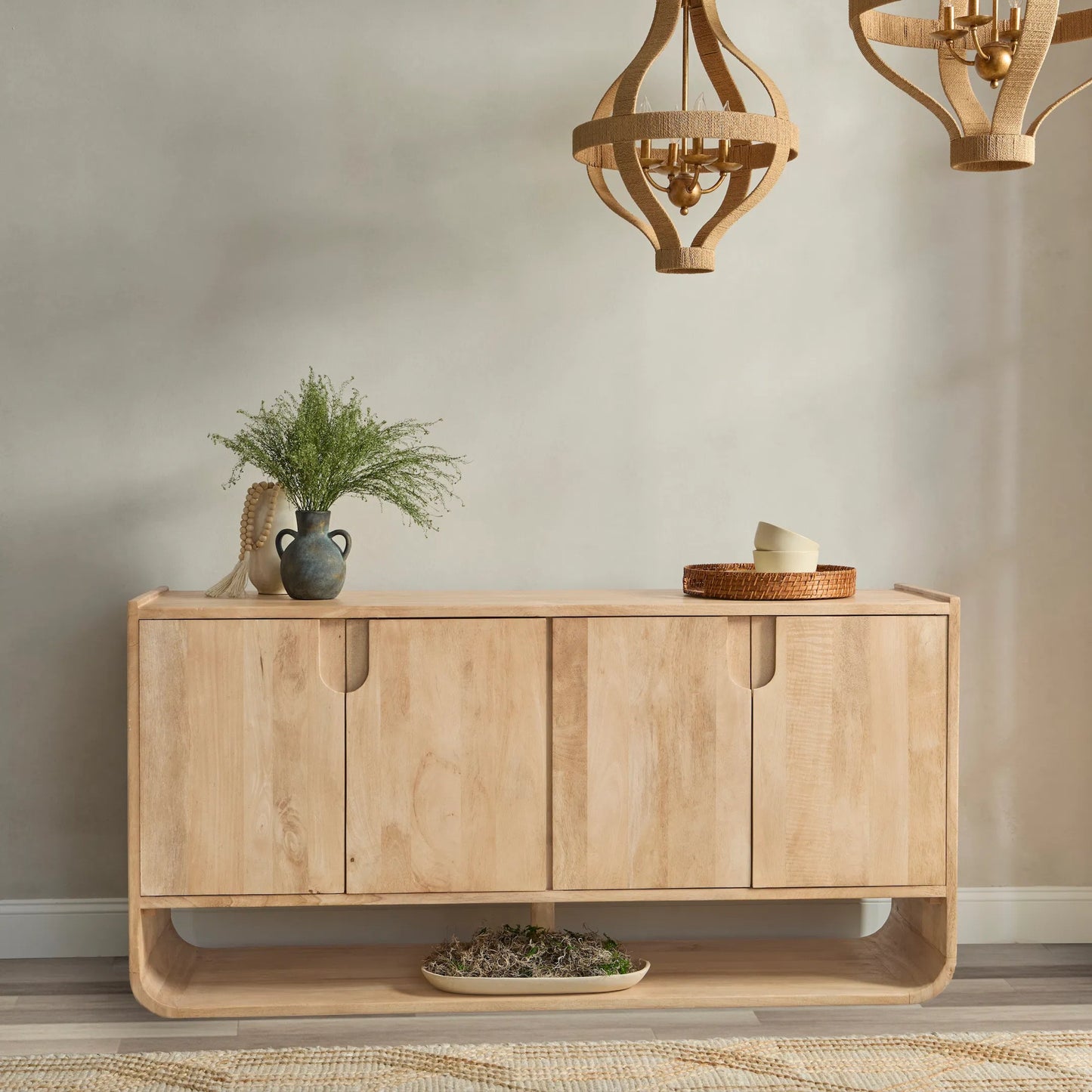 009 SI-2353738 | Lifestyle | Laguna Mango Wood Sideboard Buffet by Classic Home in natural. Made from mango wood in a unique style.
