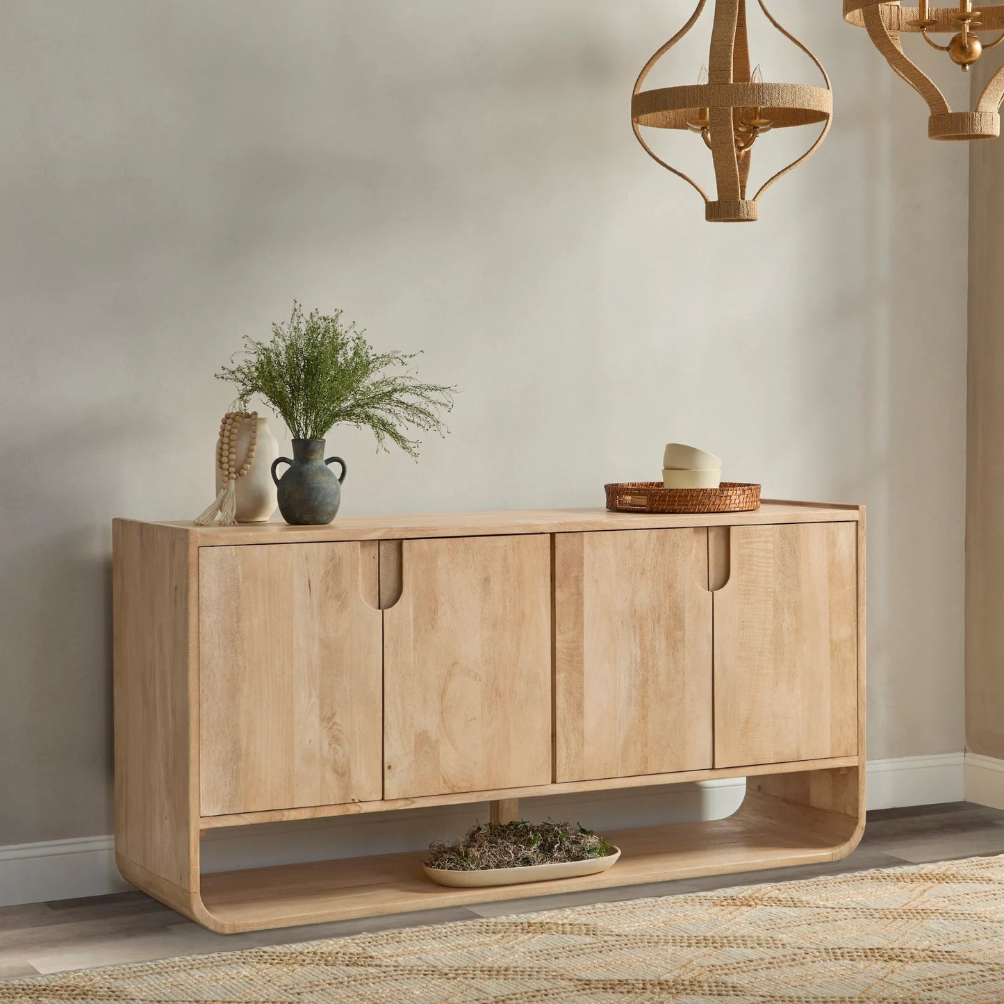 008 SI-2353738 | Lifestyle | Laguna Mango Wood Sideboard Buffet by Classic Home in natural. Made from mango wood in a unique style.