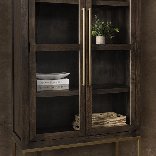 Freemont Cabinet by Classic Home in kona brown. Made from solid mango wood in a traditional style.