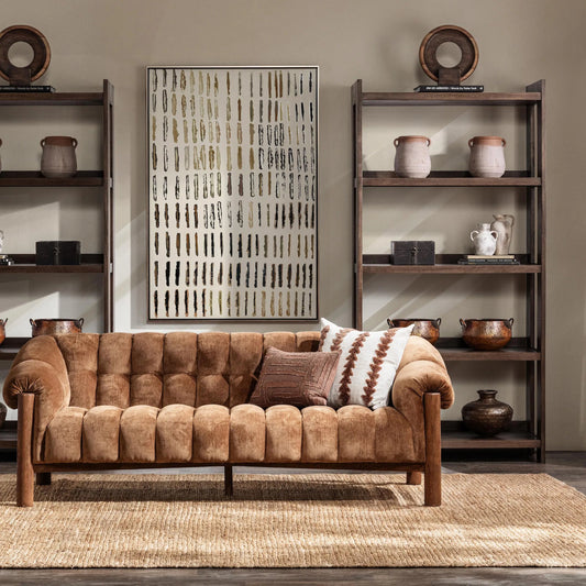 Marine Solid Bookcase by Classic Home in cocoa brown. Made from mango wood in a unique style.