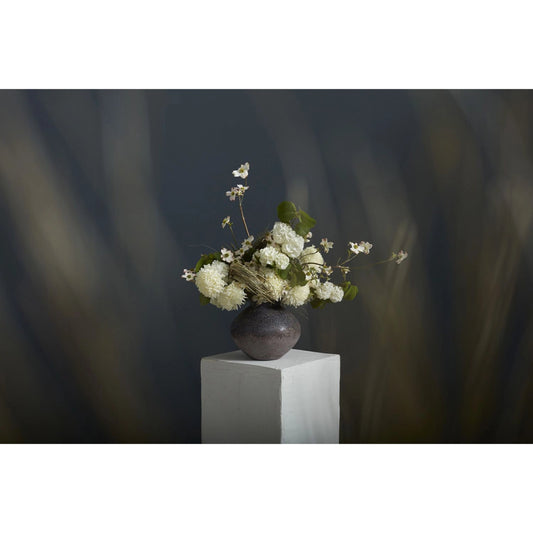 Kypros Pot by Accent Decor in dark-grey. Made from ceramic in a modern style.