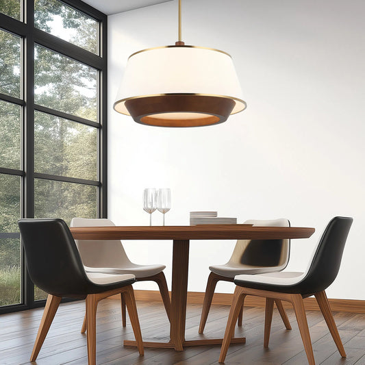 Desert Flyer Pendant by Varaluz in satin brass, medium walnut. Made from unique in a modern style.