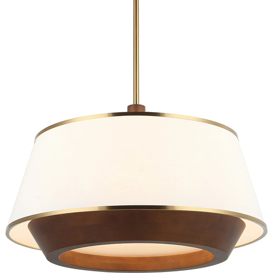 Desert Flyer Pendant by Varaluz in satin brass, medium walnut. Made from unique in a modern style.