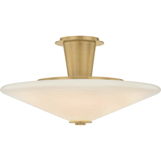 001 SI-2374173 | Primary Silo | Cologne 1-Light Flush Mount by Corbett in vintage brass. Made from brass in a transitional style.