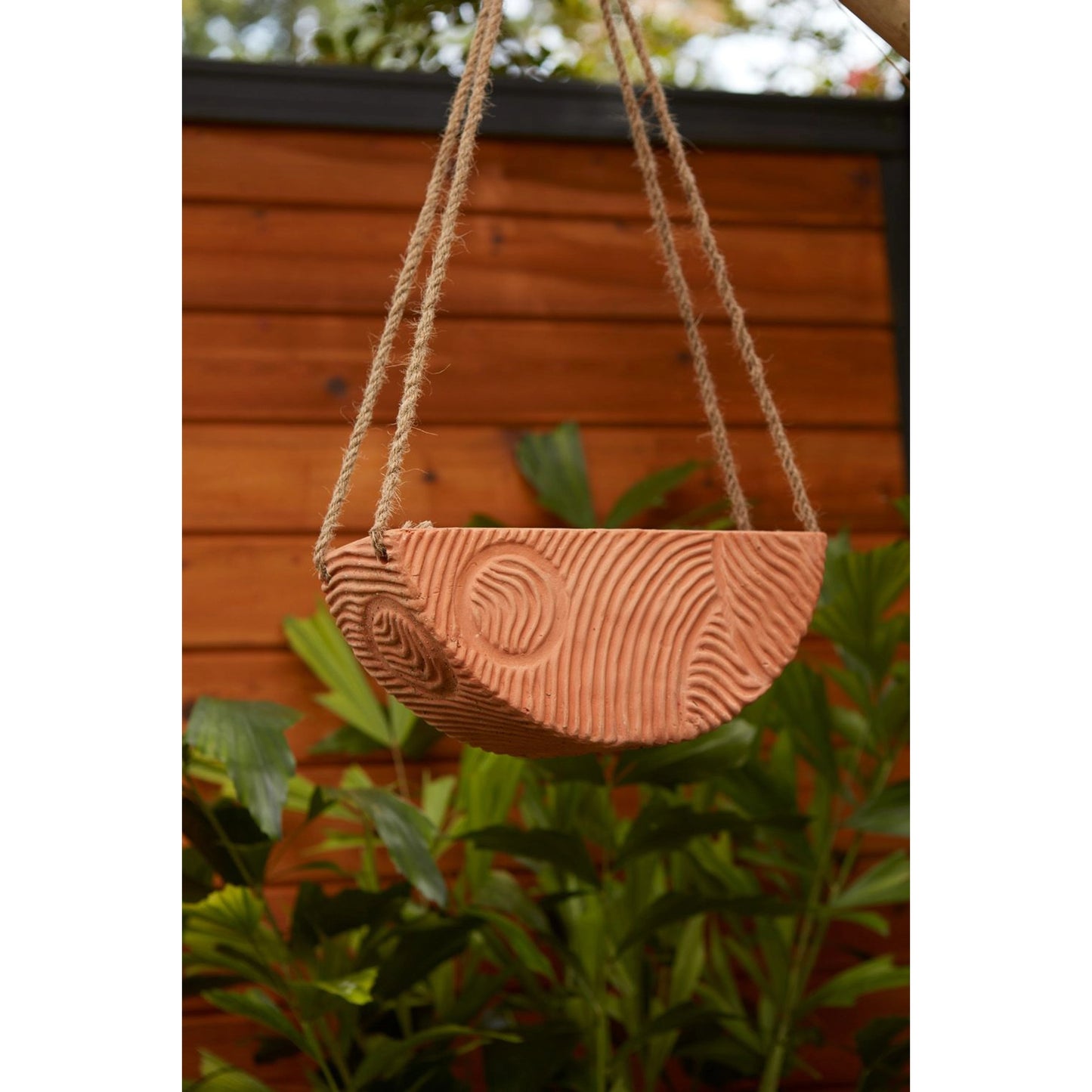 004 SI-2086286 | Lifestyle | Topography Hanging Planter by Accent Decor. Made from ceramic in a modern style.