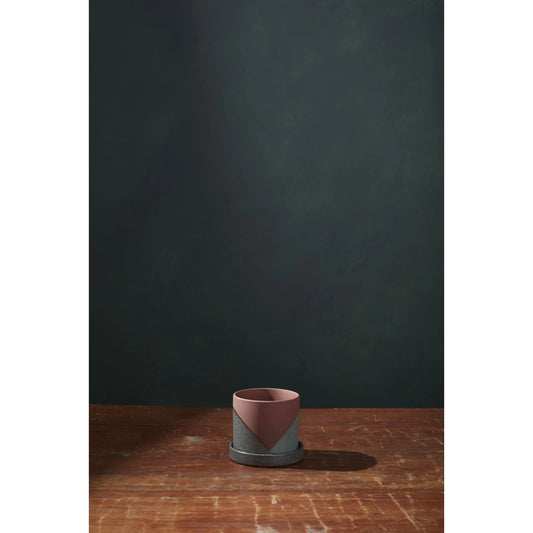 El Cerro Pot with Saucer by Accent Decor in green. Made from ceramic in a modern style.