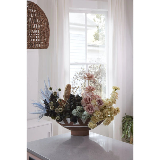 Tajin Boat by Accent Decor in terracotta. Made from ceramic in a modern style.