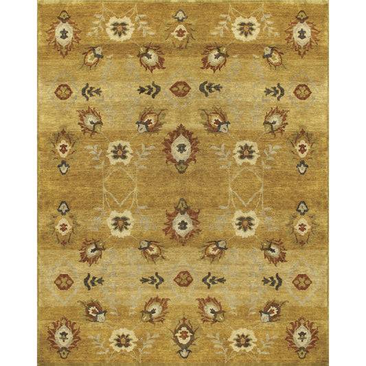 Amzad Wool Rug - 6114F by Feizy in gold. Made from wool in a unique style.