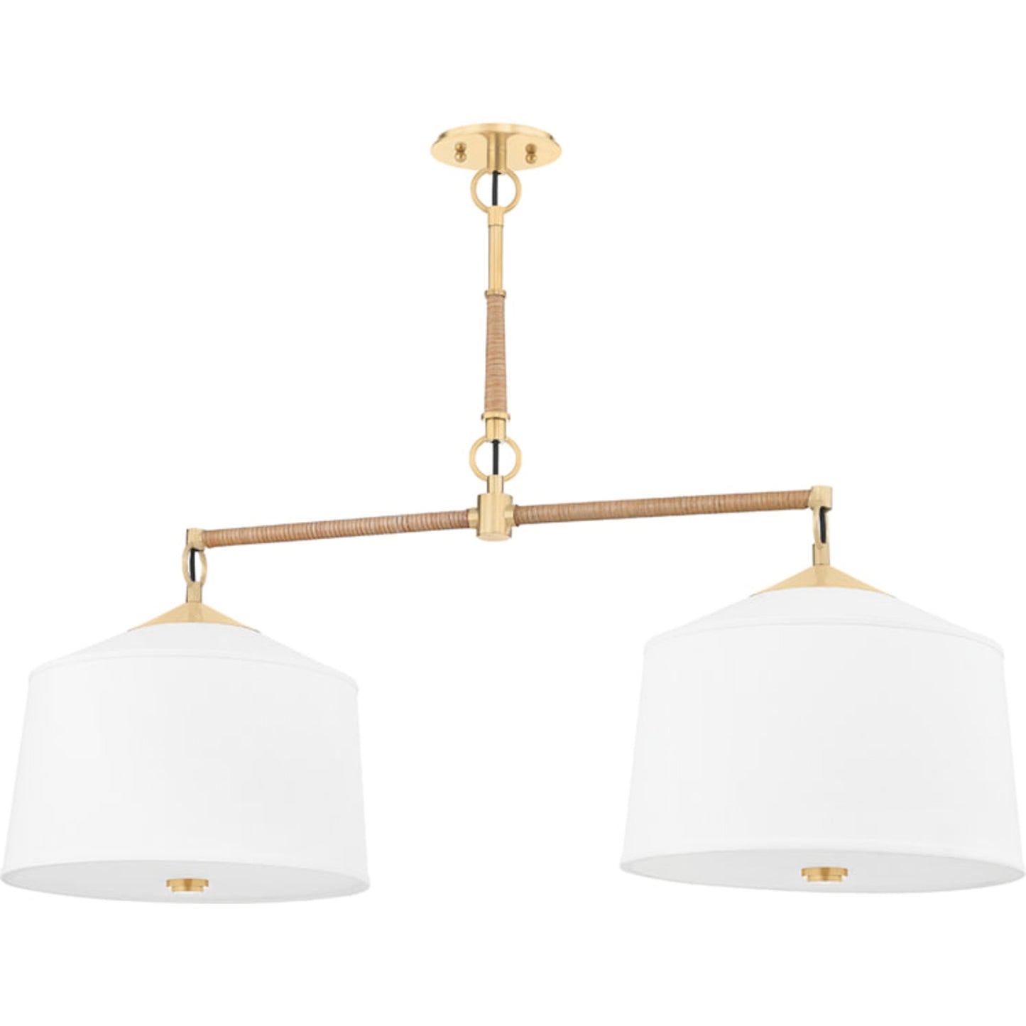 001 SI-1831393 | Additional Silo | White Plains Linear Pendant by Hudson Valley in aged brass. Made from steel in a transitional style.