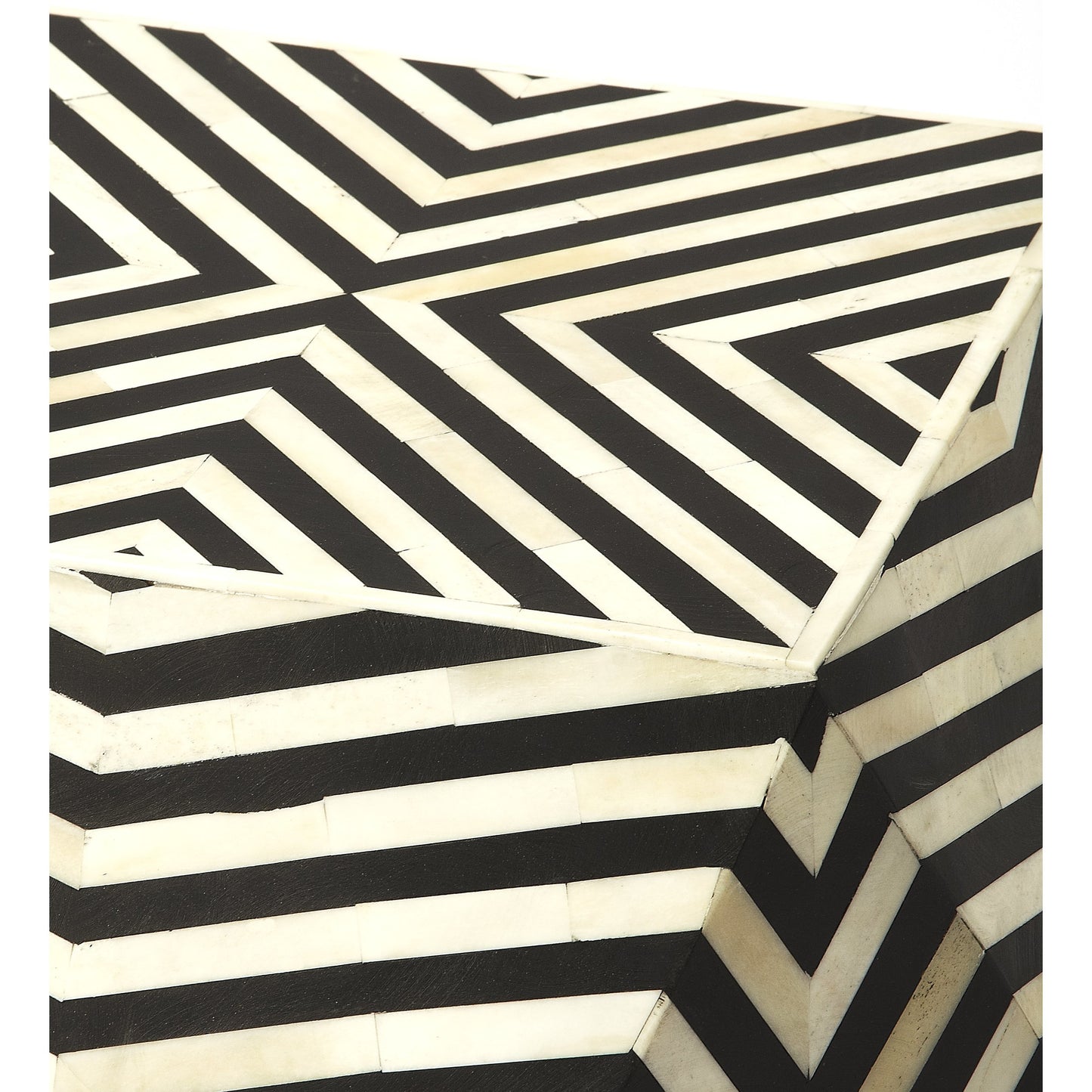 006 S-346411 | Additional Silo | Zanzibar Bone Inlay Accent Table by Butler Specialty Company in black and black bone inlay. Made from bone inlay, mdf, resin in a eclectic & global style.