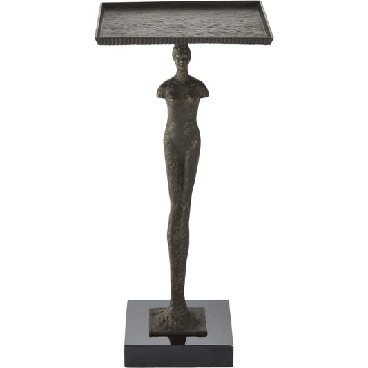 Modern Woman Table by Global Views in bronze. Made from iron, granite in a eclectic & global style.