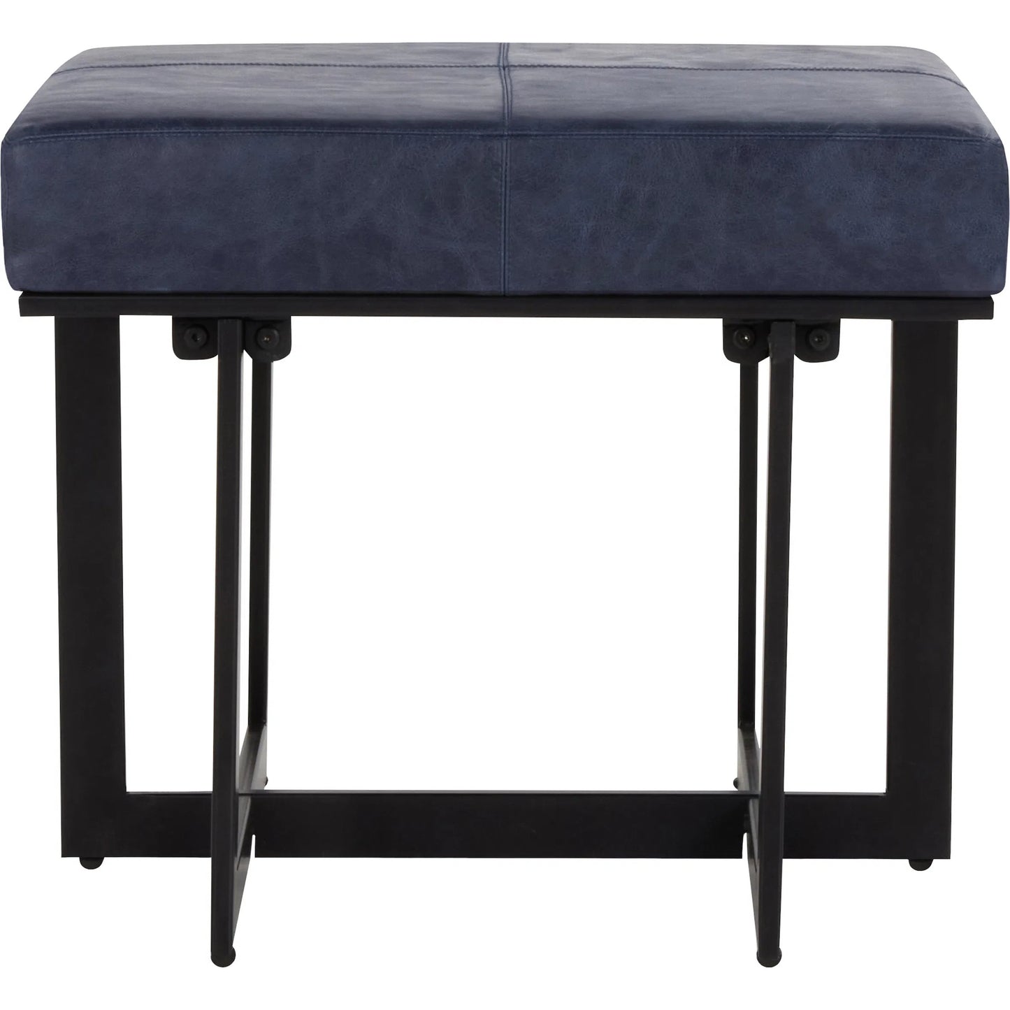 003 SI-2237291 | Additional Silo | Calvin Genuine Leather Stool by Classic Home in blue, black. Made from unique in a traditional style.