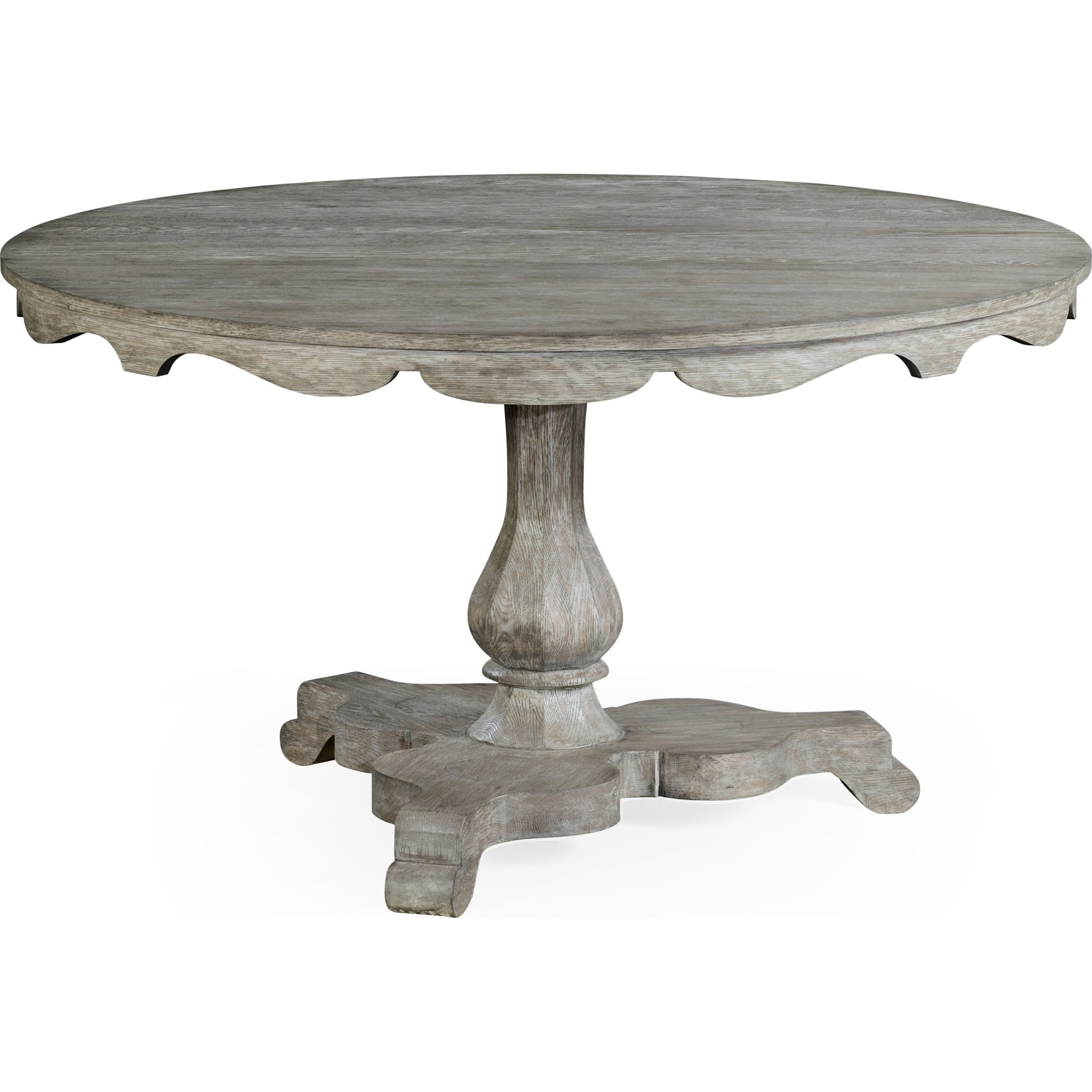William Yeoward Overbury Dining Table by Jonathan Charles in grey and greyed oak. Made from oak in a cottage & farmhouse style.