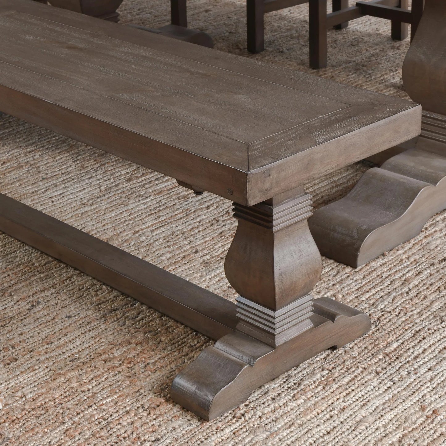 027 SR-897785 | Closeup | Quincy Bench by Kosas Home. Made from unique in a cottage & farmhouse style.
