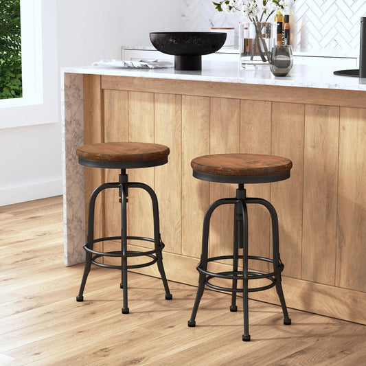 Piper Adjustable Counter Stool by Kosas Home in pine. Made from iron frame, reclaimed pine wood top in a modern style.