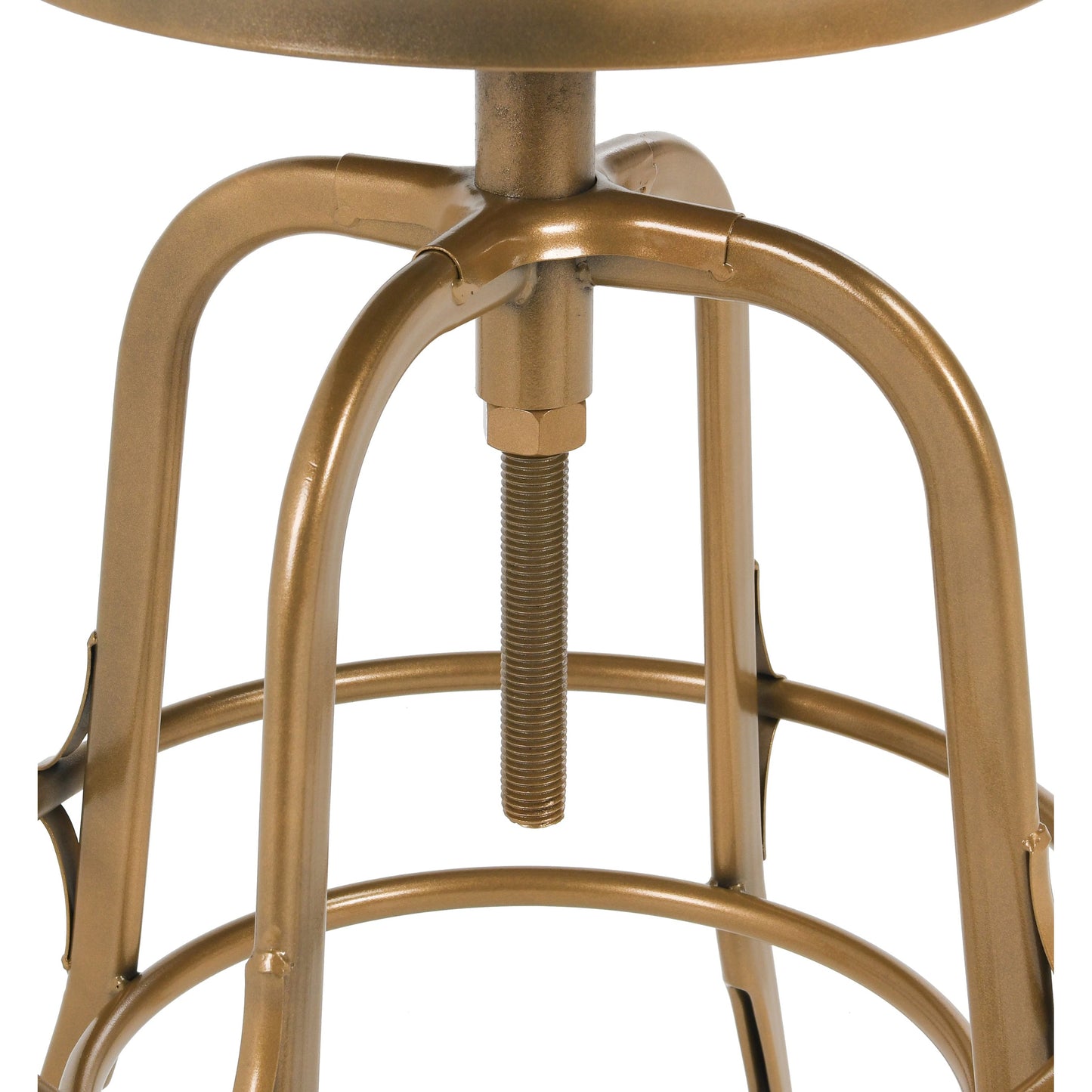 002 SR-897778 | Additional Silo | Peralta Counter Stool by Classic Home in brass. Made from reclaimed pine, wrought iron in a modern style.