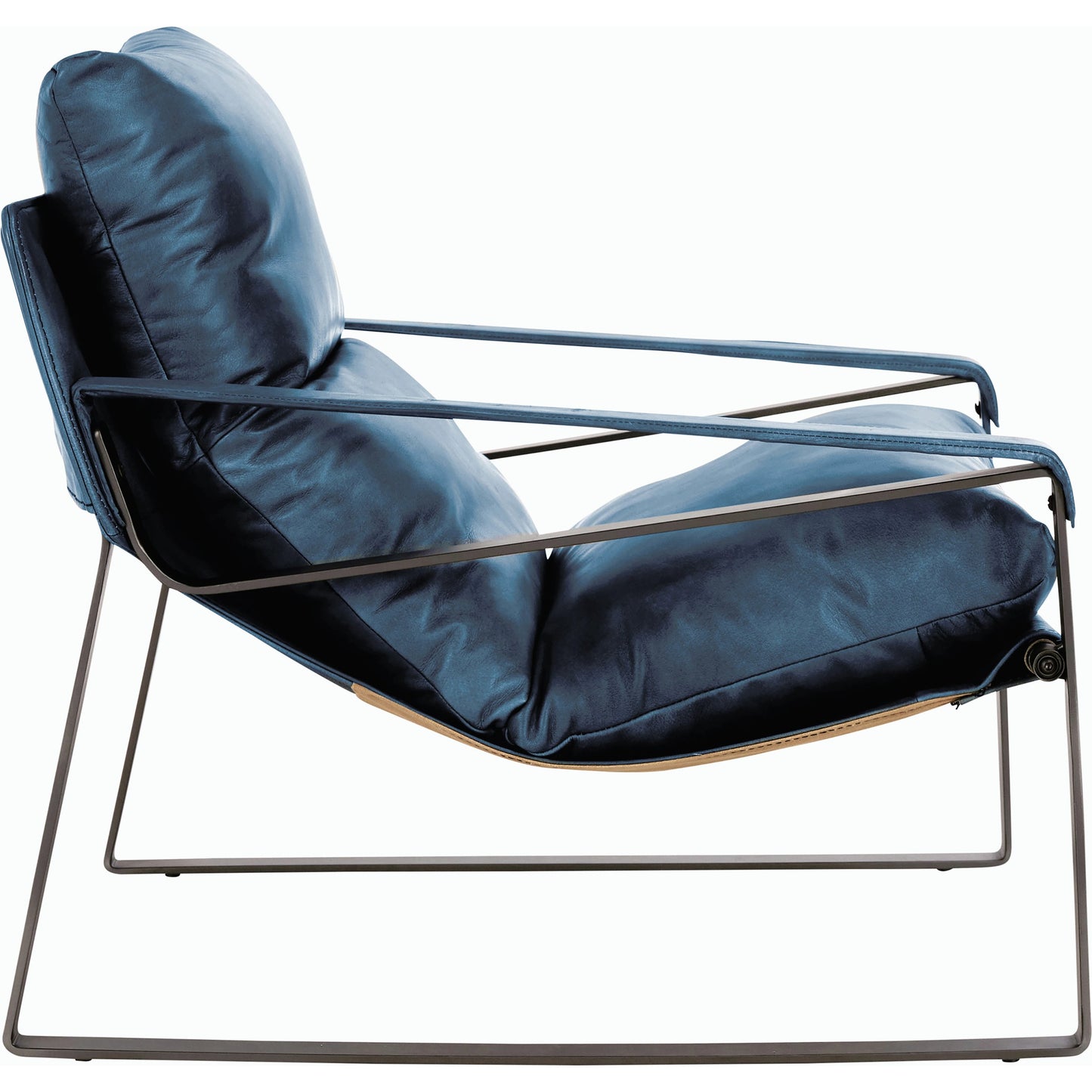 007 SI-2162616 | Additional Silo | Morgan Accent Chair Blue by Classic Home. Made from top grain leather, iron in a transitional style.