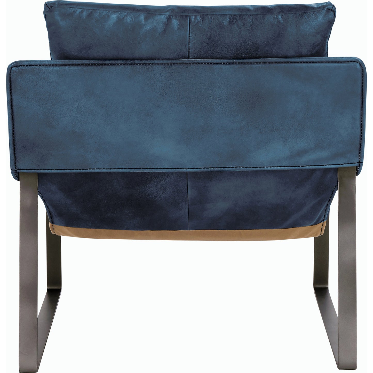 008 SI-2162616 | Additional Silo | Morgan Accent Chair Blue by Classic Home. Made from top grain leather, iron in a transitional style.