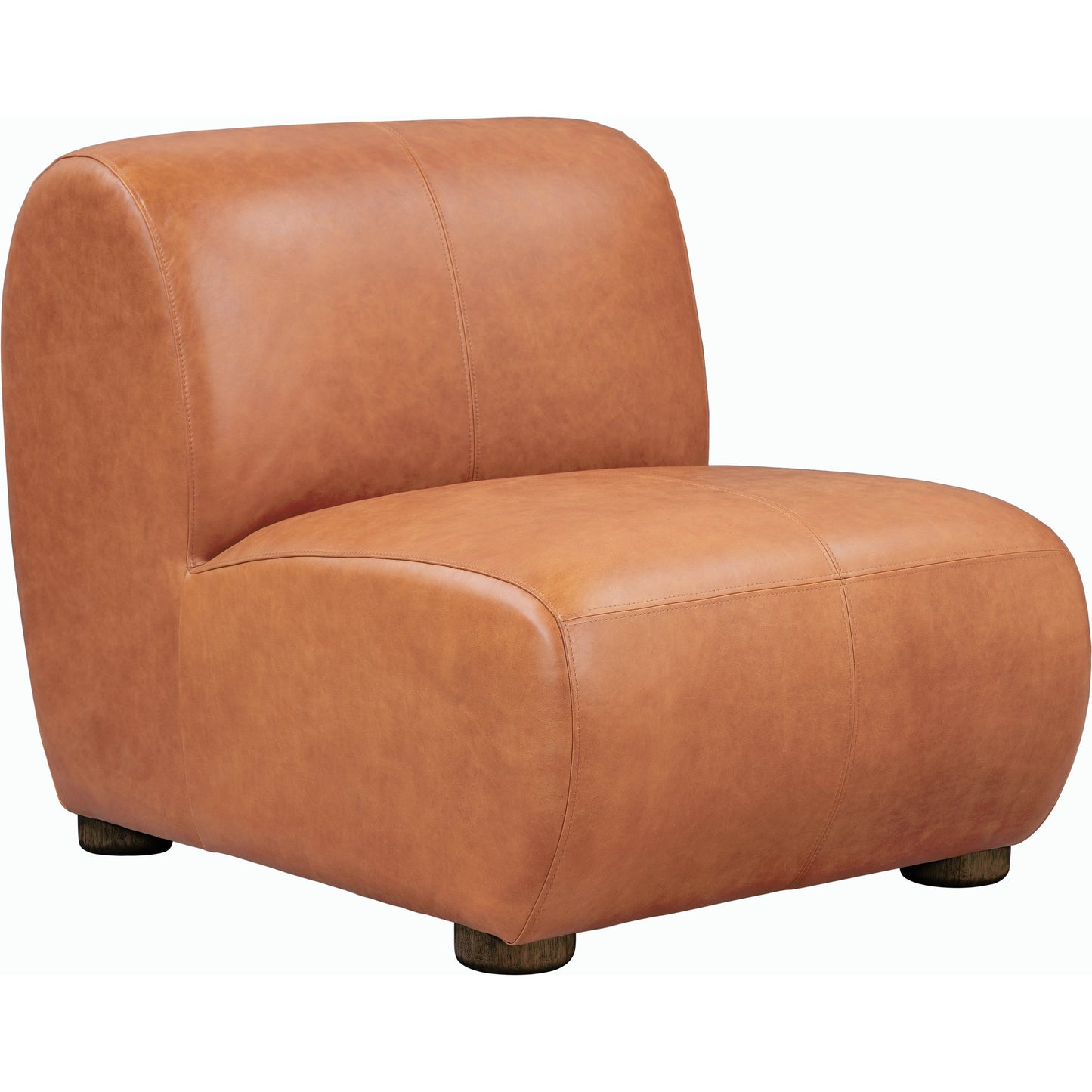001 SI-2162625 | Primary Silo | Arcadia Leather Accent Chair by Classic Home in autumn brown. Made from top grain leather, ash wood in a transitional style.