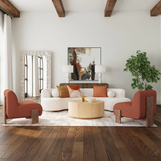 Octavia Sectional by Classic Home in ivory. Made from 100% polyester, rubberwood in a modern style.