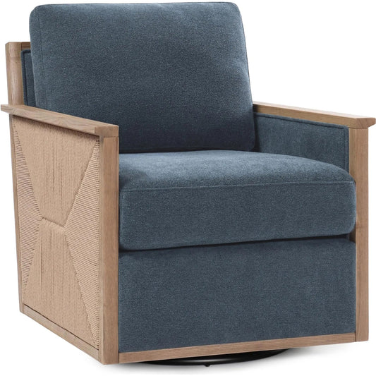 Norman Swivel Accent Chair in Teal by Classic Home in teal. Made from ash wood, 100% polyester in a modern style.