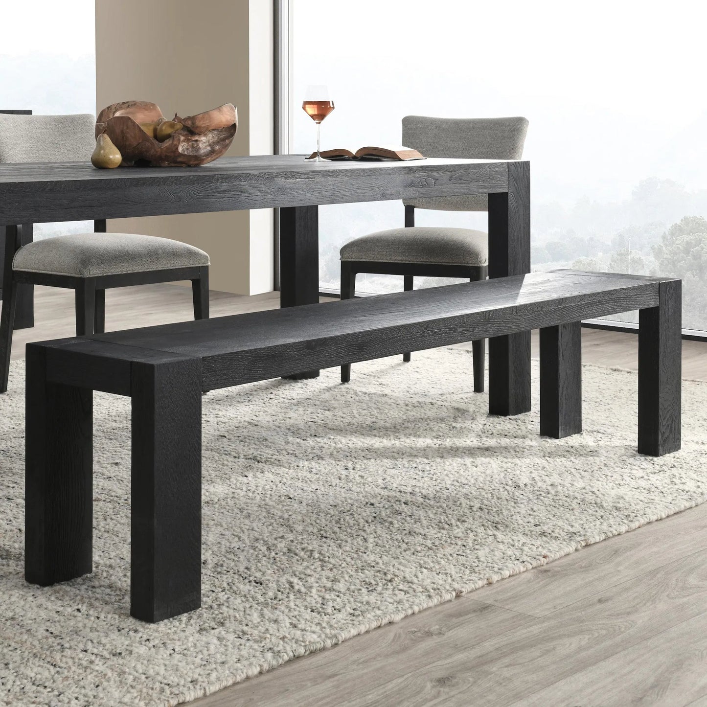 010 SI-2353810 | Additional Silo | Parsons Oak Wood Bench by Kosas Home. Made from oak wood in a unique style.