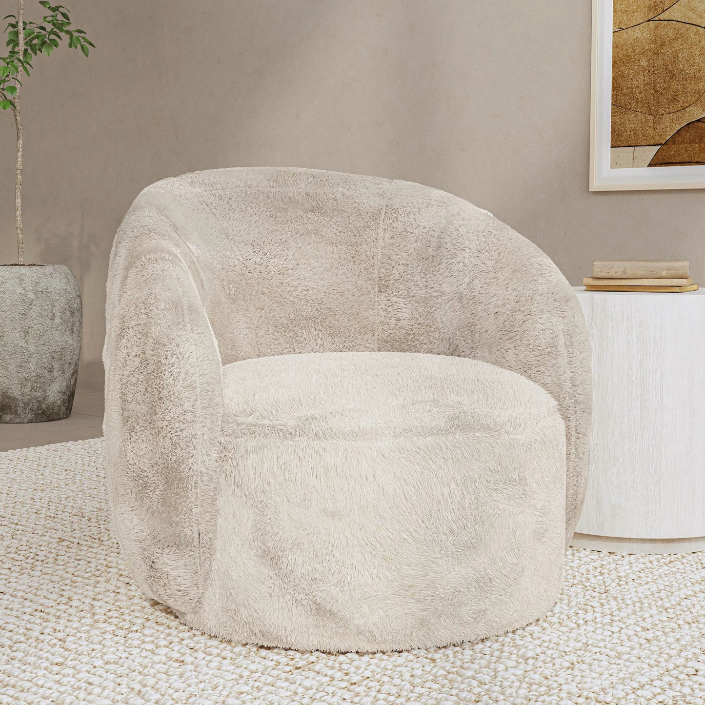 013 SI-2162629 | Lifestyle | Adley Plush Swivel Accent Chair by Classic Home. Made from unique in a modern style.