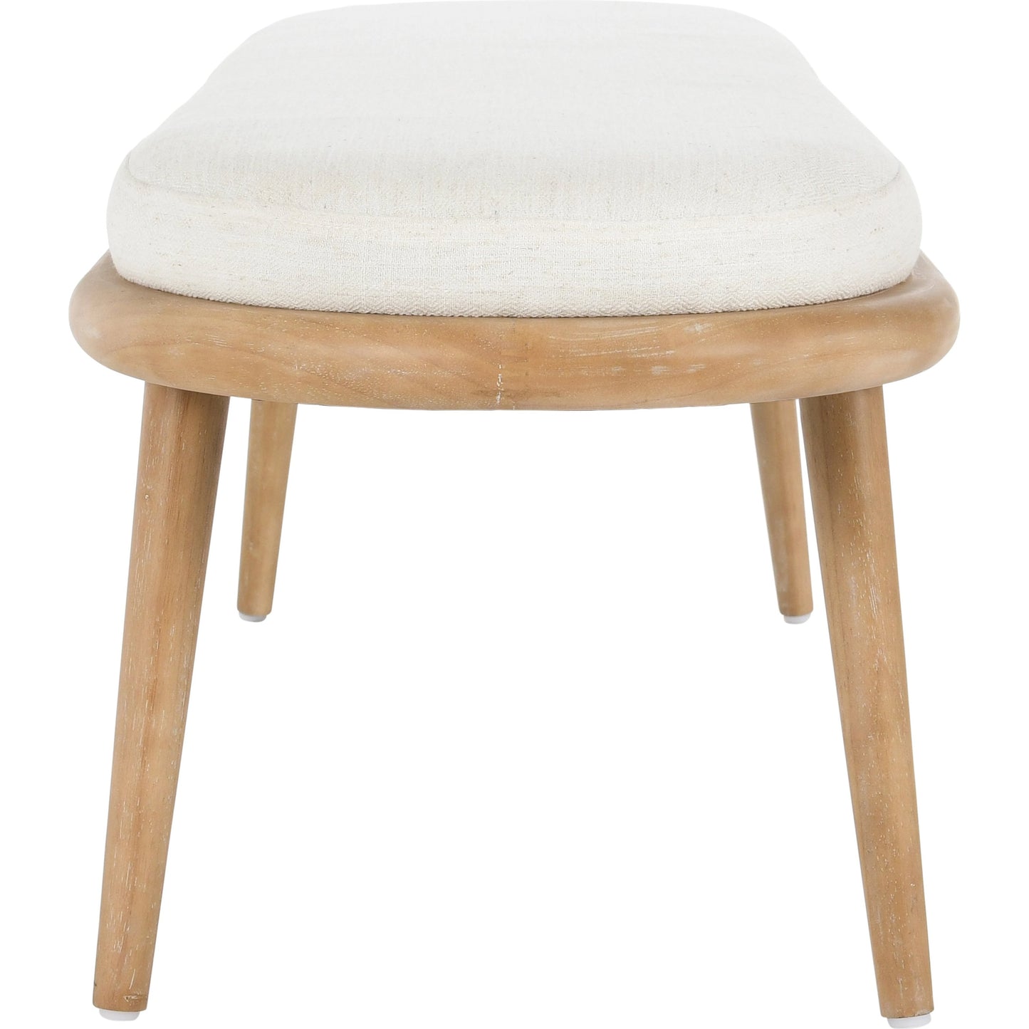 002 SI-2007516 | Additional Silo | Echo Bench Beige by Kosas Home in beige, natural brown. Made from 100% polyester fabric, rubberwood in a modern style.