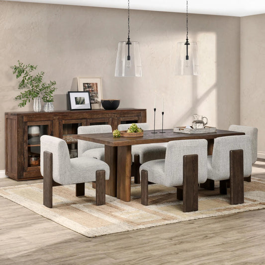 Chelsea Upholstered Fabric Dining Chair by Classic Home in ivory. Made from 100% polyester, ash wood in a transitional style.