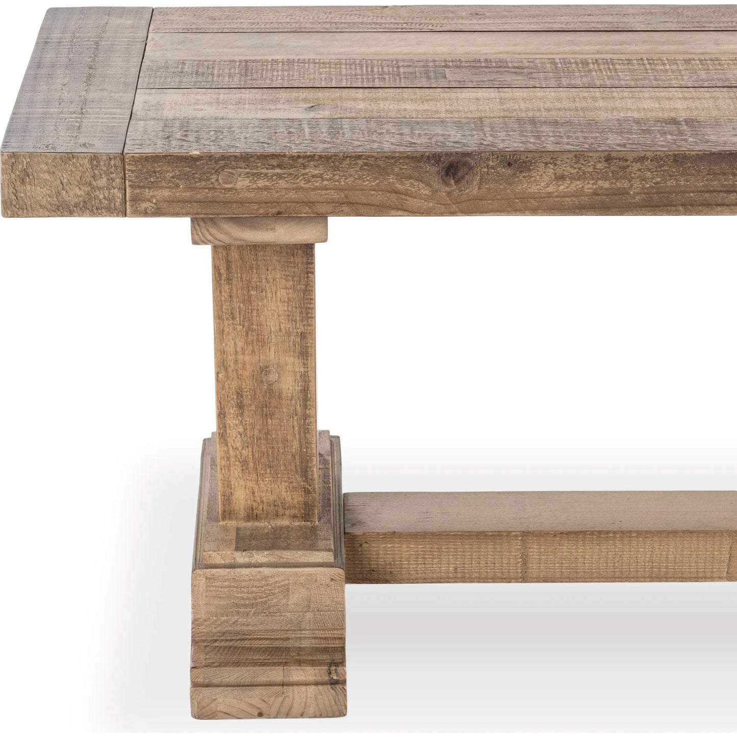 007 SI-2353741 | Closeup | Dita Reclaimed Pine Wood Bench by Kosas Home in natural. Made from reclaimed pine in a transitional style.