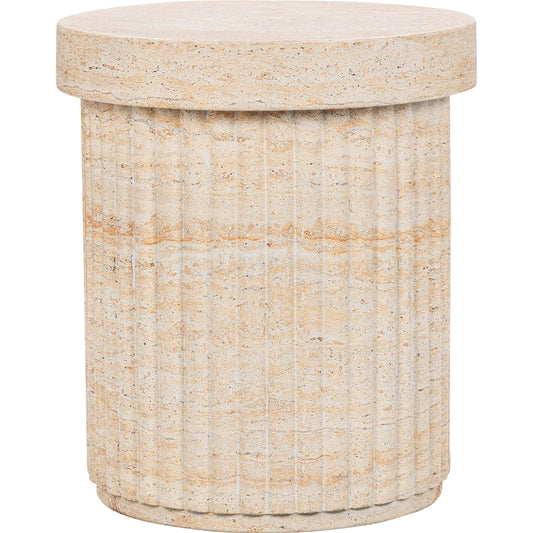 Selah Outdoor Concrete Stool by Classic Home. Made from glass fiber reinforced concrete in a transitional style.