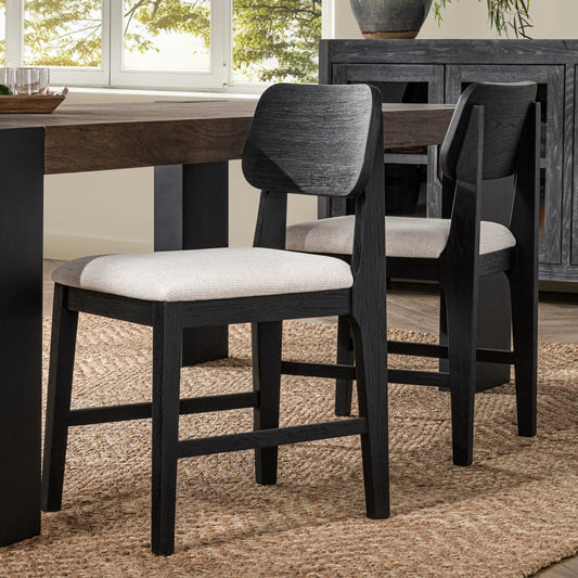Deavon Oak Wood Dining Chair (Set of 2) by Classic Home. Made from oak wood, 100% polyester in a modern style.