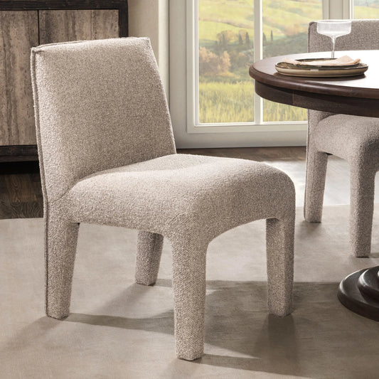 Branzon Dining Chair by Classic Home in sandy brown. Made from 100% polyester in a transitional style.