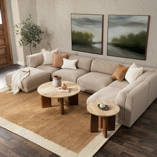 Adalynne Sectional Sofa by Classic Home in buttermilk. Made from 100% polyester in a transitional style.