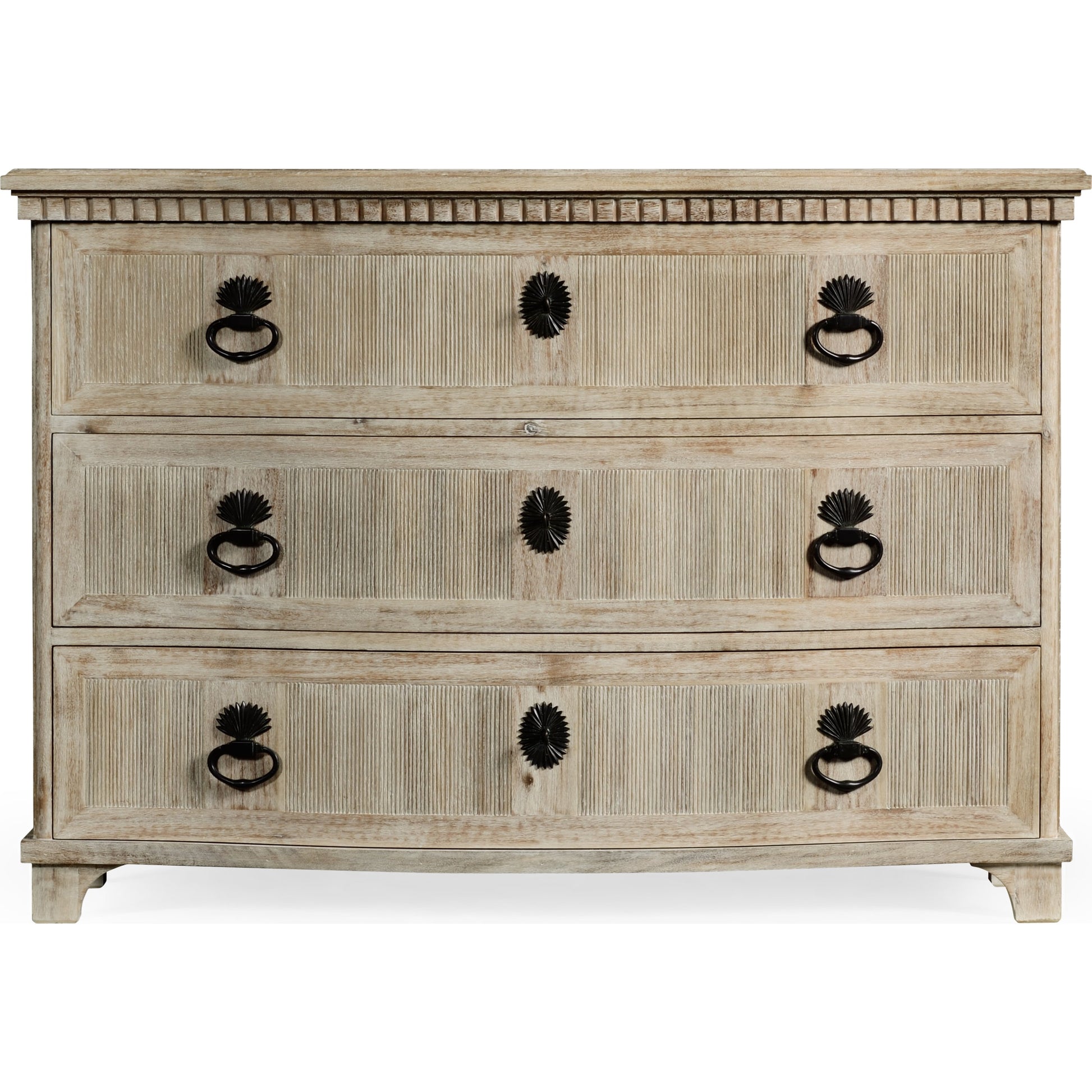 William Yeoward Bickerton 3 Drawer Dresser by Jonathan Charles in white and washed acacia. Made from acacia in a cottage & farmhouse style.