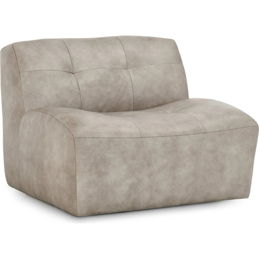 Gabriel Swivel Accent Chair by Classic Home. Made from top grain leather, solid wood frame in a modern style.