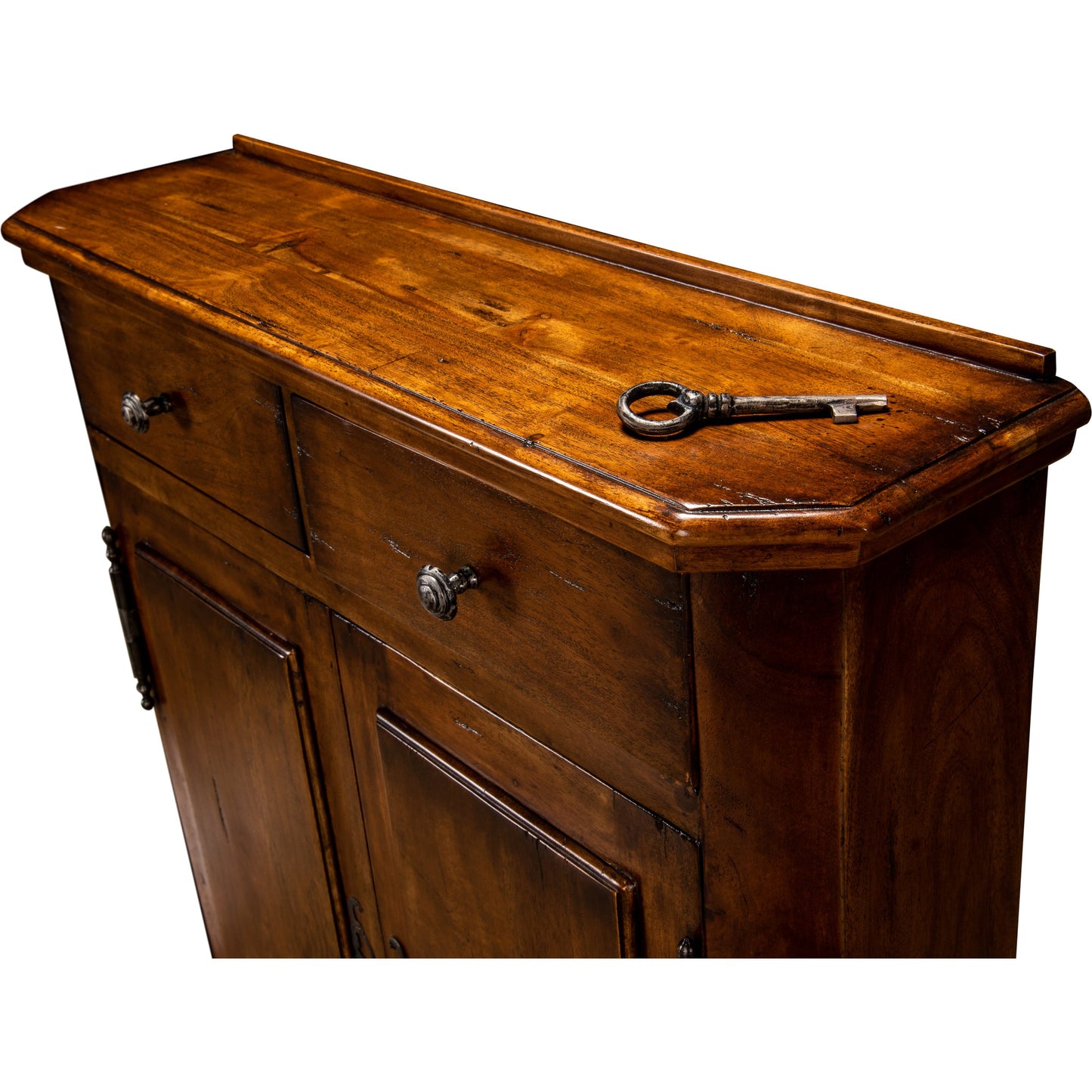 014 SR-857429 | Closeup | Austrian Hall Cabinet by Sarreid Ltd. in brown. Made from unique in a traditional style.