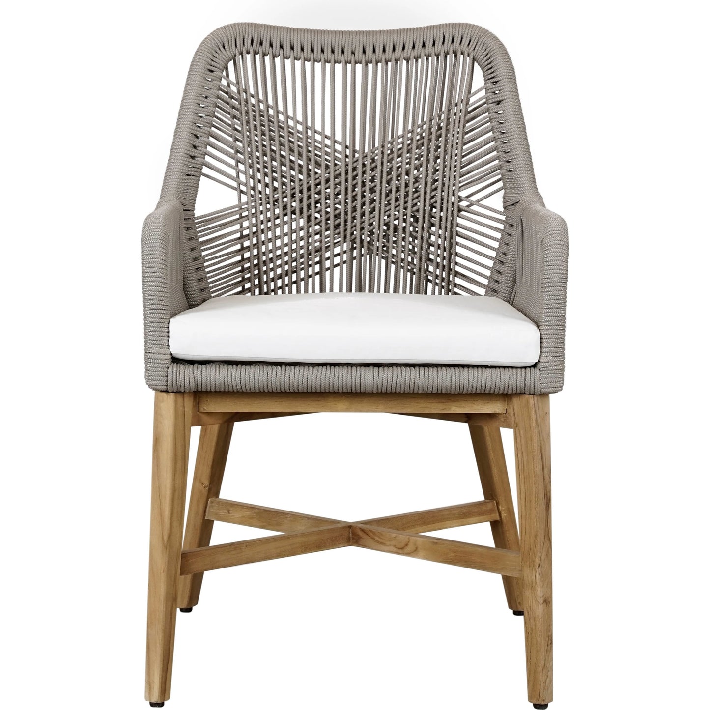 002 SI-2078798 | Additional Silo | Marley Outdoor Dining Chair by Classic Home in ash gray, brown. Made from teak wood, mango wood, 100% olefin in a cottage & farmhouse style.