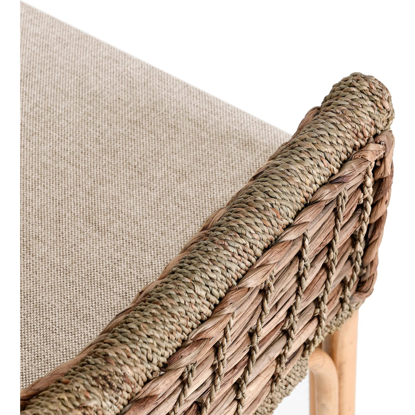005 SI-2007520 | Additional Silo | Nuevo Arm Chair by Kosas Home in wood. Made from rattanpole semipolished, 100% polyester in a cottage & farmhouse style.