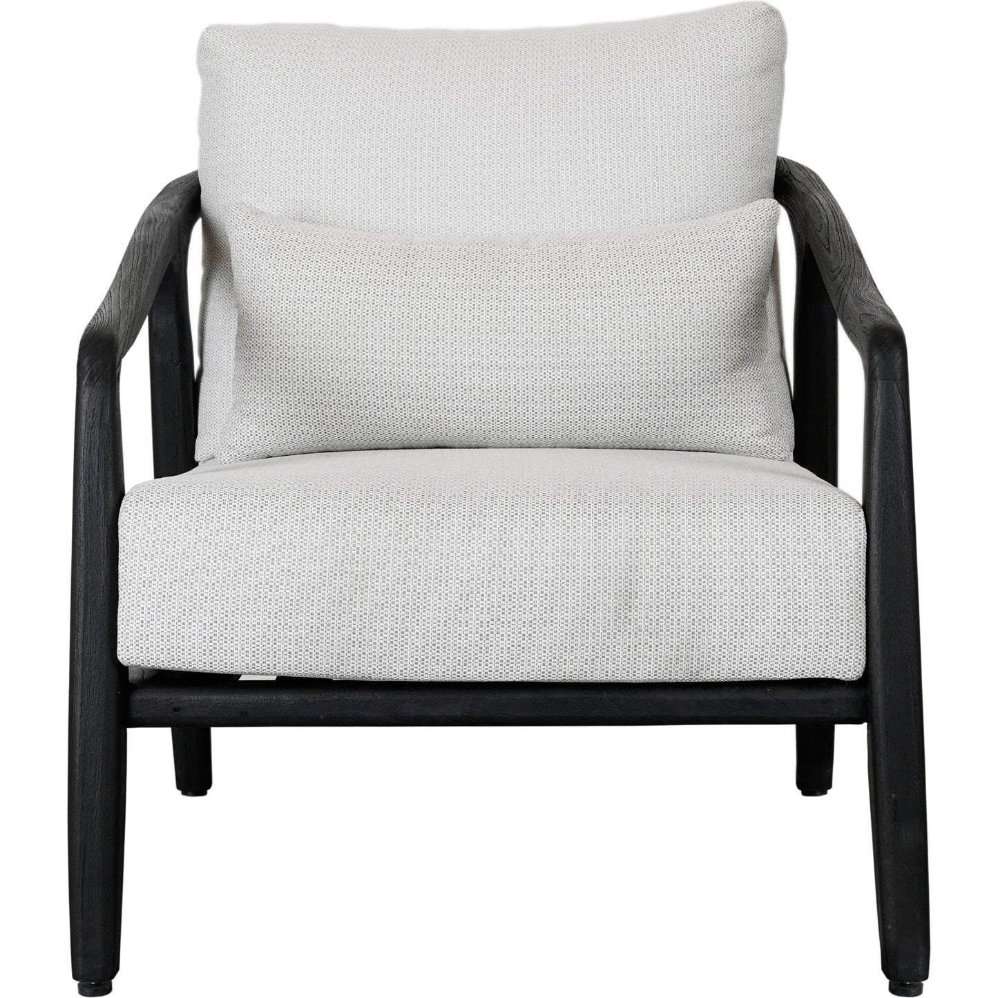 002 SI-2078807 | Additional Silo | Aria Outdoor Accent Chair by Classic Home in cream, black. Made from teak wood, wicker, 100% olefin in a modern style.