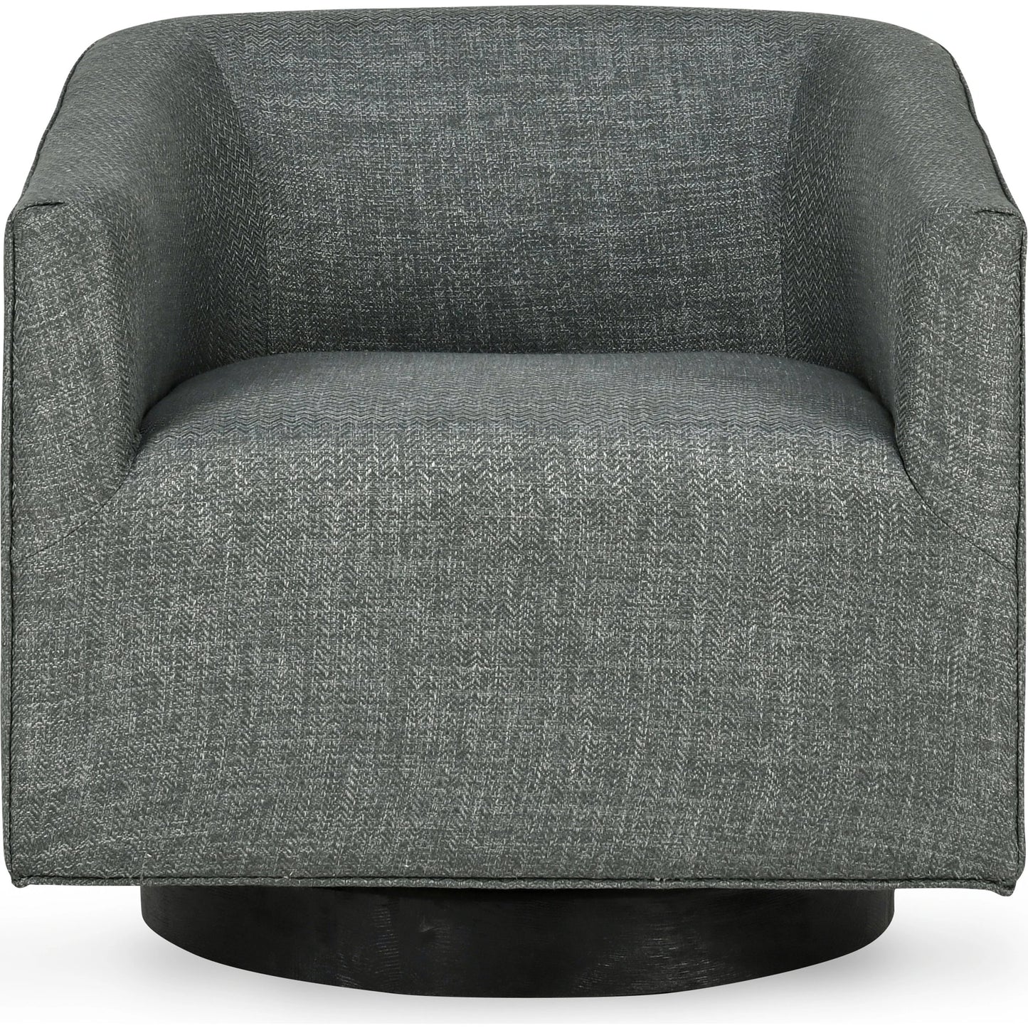001 SI-2007521 | Primary Silo | Leonard Swivel Accent Chair by Kosas Home in taupe gray and walnut. Made from 100% polyester, ash wood in a modern style.