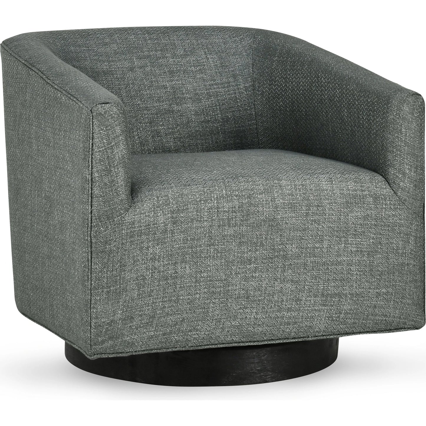 002 SI-2007521 | Primary Silo | Leonard Swivel Accent Chair by Kosas Home in taupe gray and walnut. Made from 100% polyester, ash wood in a modern style.