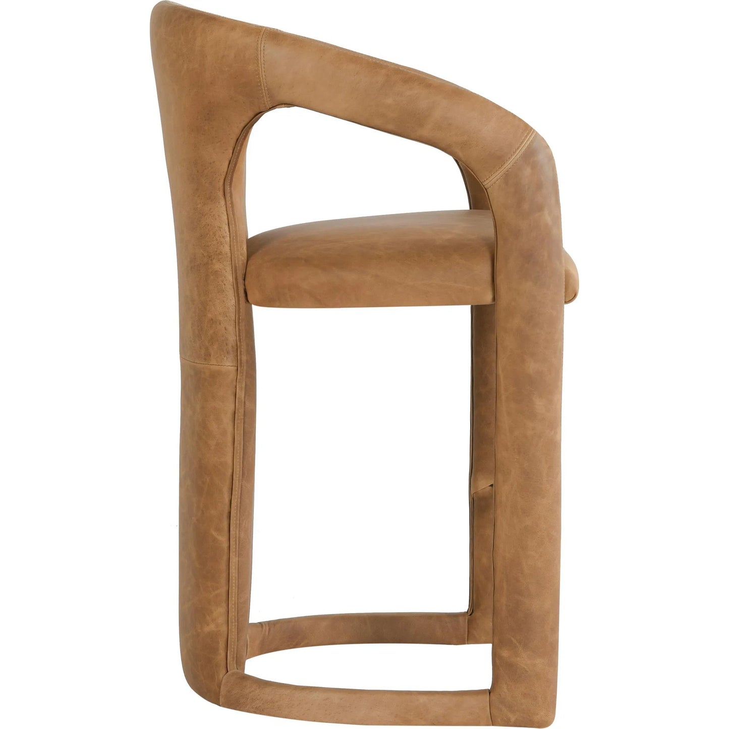 002 SI-2238924 | Additional Silo | Archie 26" Distressed Leather Counter Stool by Classic Home in brown. Made from top grain leather, stainless steel in a unique style.