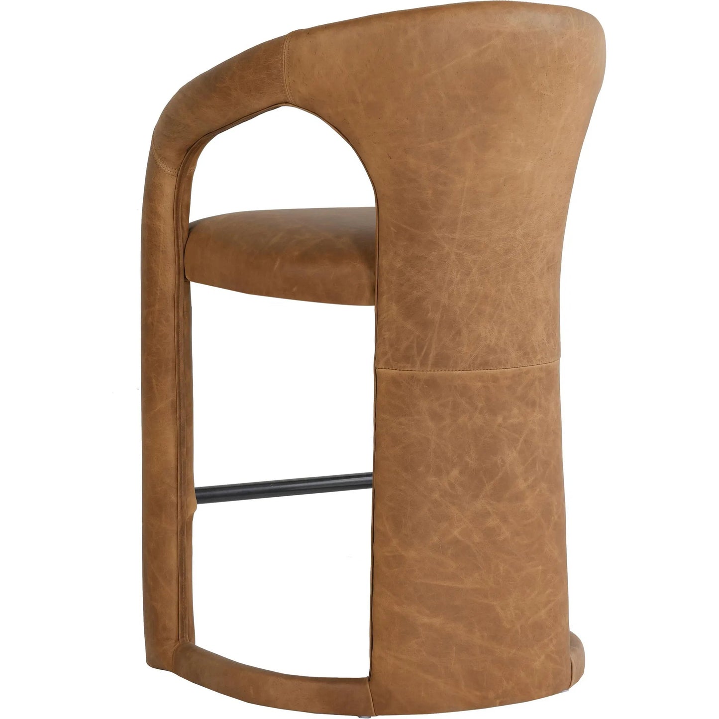 003 SI-2238924 | Additional Silo | Archie 26" Distressed Leather Counter Stool by Classic Home in brown. Made from top grain leather, stainless steel in a unique style.